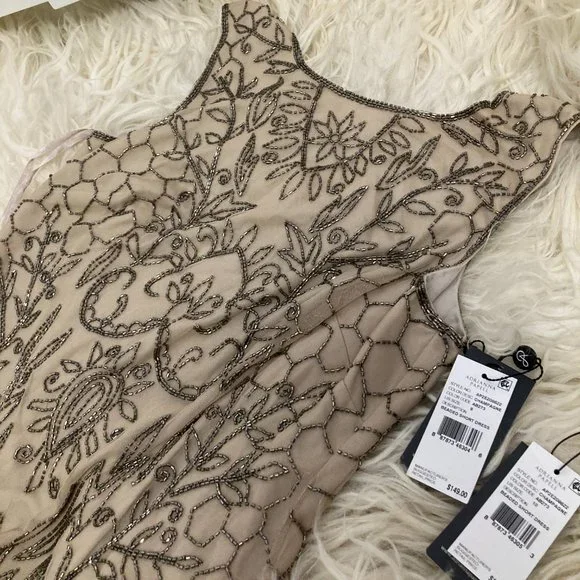 ADRIANNA PAPELL Sleeveless Beaded Short Dress - Picture 7 of 13